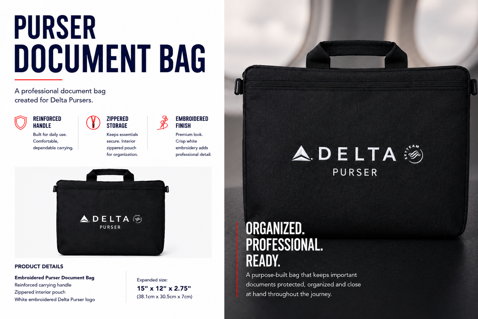 Purser Document Bag